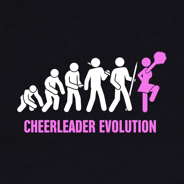 Evolution | Cute And Funny Cheerleading Cheerleader by MeatMan